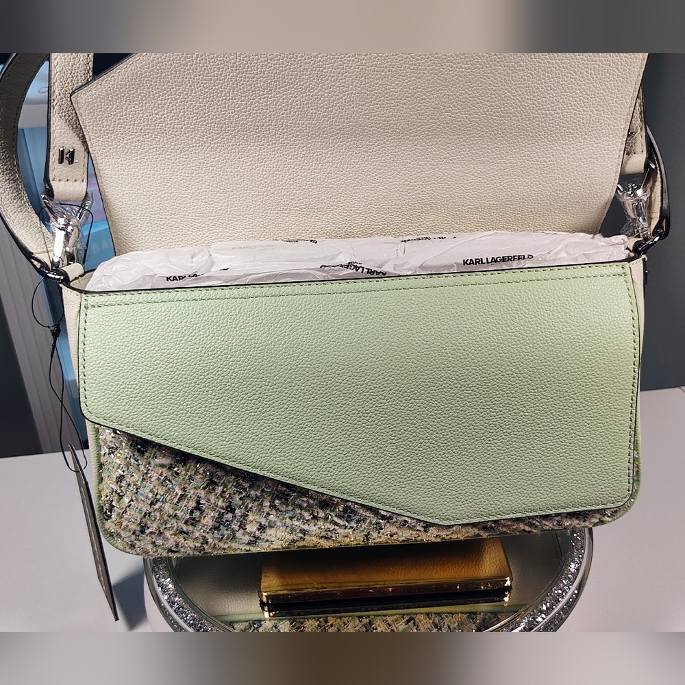 KARL LAGERFELD Tweed Crossbody - Picture 9 of 16
